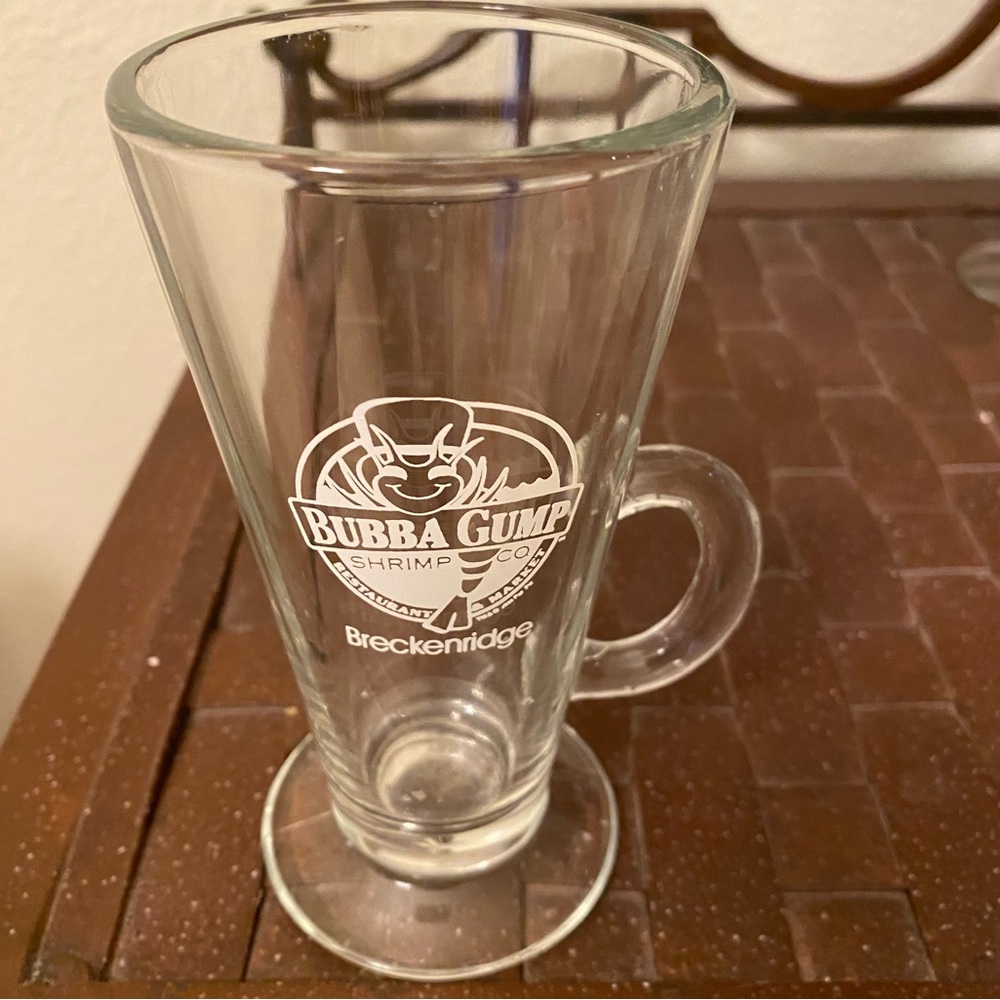 Bubba Gump beer Mug Clear Glass Breckenridge Colorado